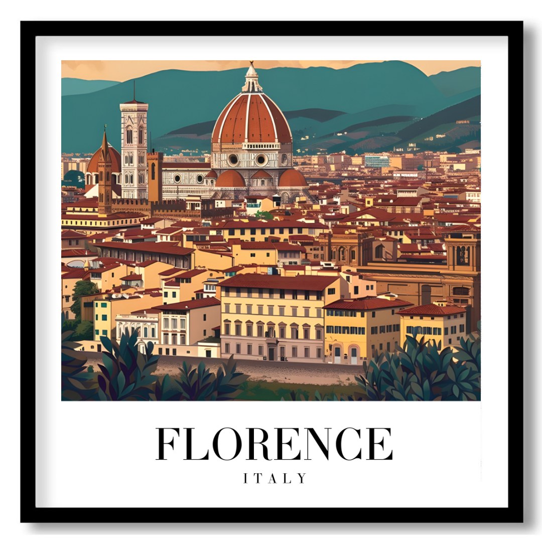 Capture the enchanting beauty of Florence with this stunning wall art featuring the iconic dome of for haven