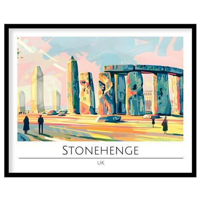 Experience the enchanting allure of Stonehenge captured in vibrant hues with this stunning piece of for sweet-home
