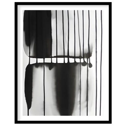 "Suspended Figure" presents a striking abstract composition featuring a dark, silhouetted figure su… for sweet home