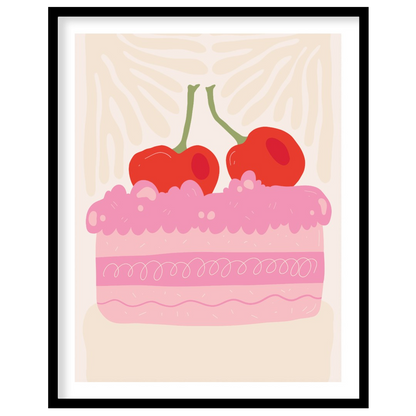 This charming illustration captures a delightful miniature celebration cake, brimming with sweetnes… for place