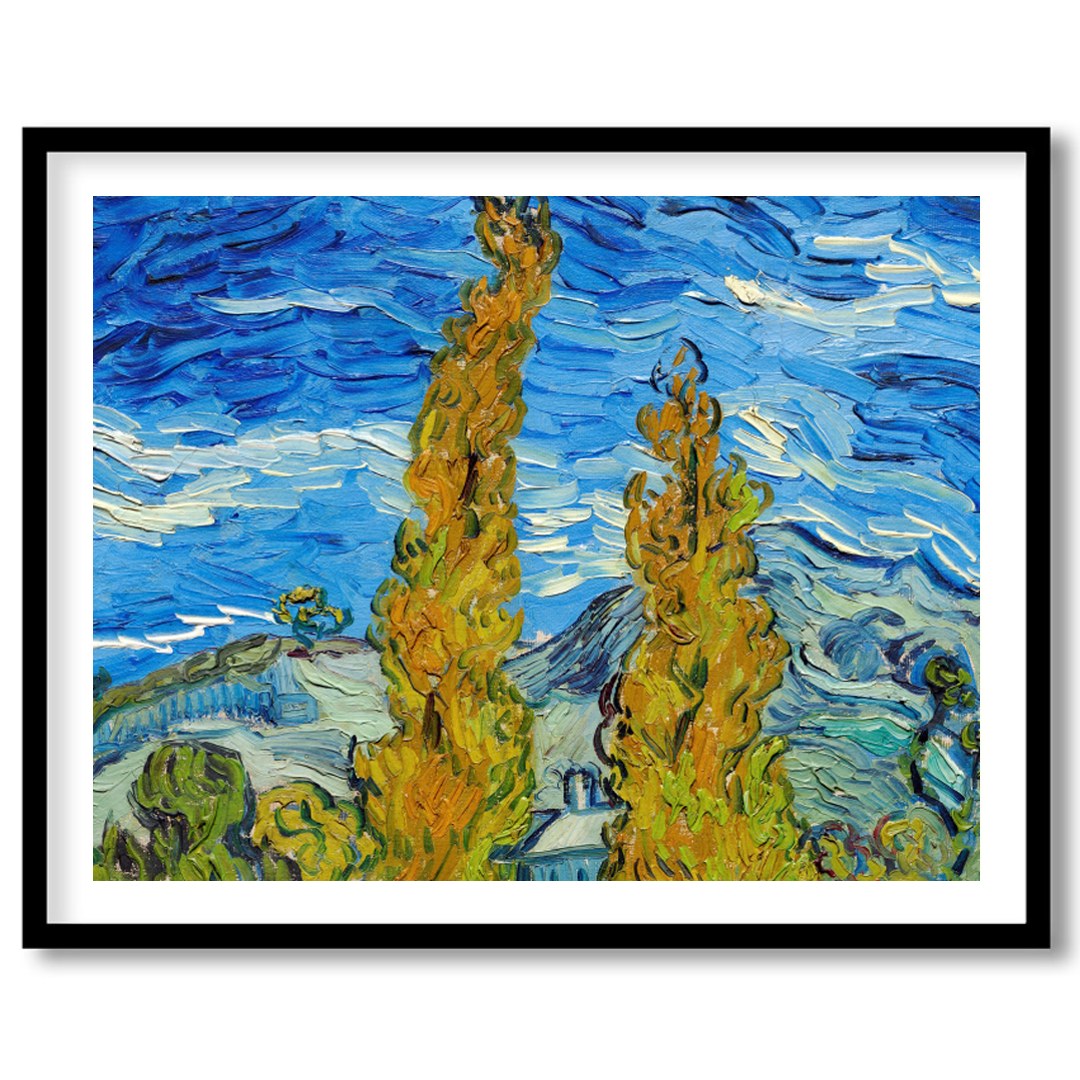 Experience the vibrant dance of colors with this expressive landscape artwork. Featuring swirling for studio