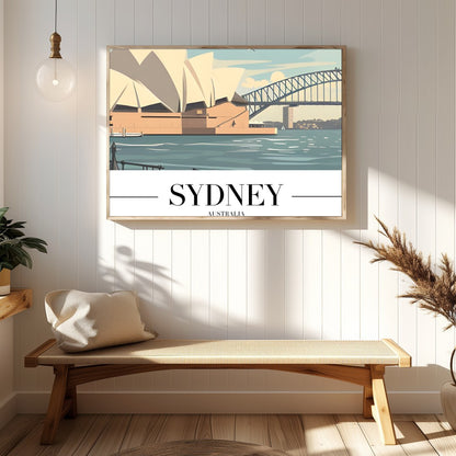 Capture the iconic beauty of Sydney with this stunning artwork featuring the Opera House and for Hallway
