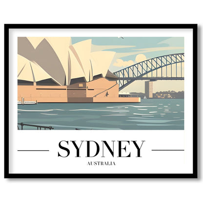 Capture the iconic beauty of Sydney with this stunning artwork featuring the Opera House and for sanctuary