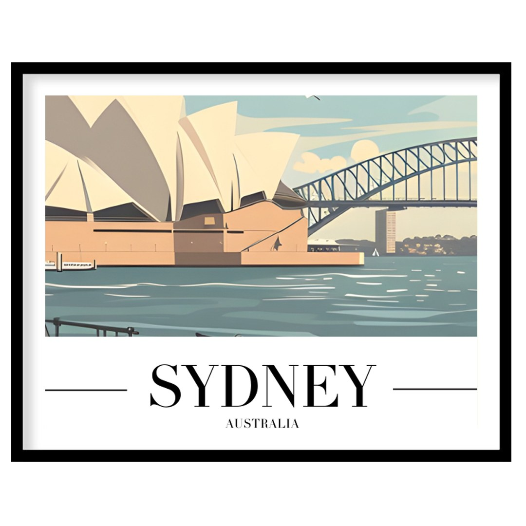 Capture the iconic beauty of Sydney with this stunning artwork featuring the Opera House and for sanctuary