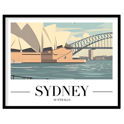 Capture the iconic beauty of Sydney with this stunning artwork featuring the Opera House and for sanctuary