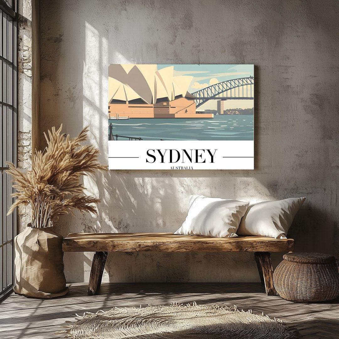 Capture the iconic beauty of Sydney with this stunning artwork featuring the Opera House and for Veranda