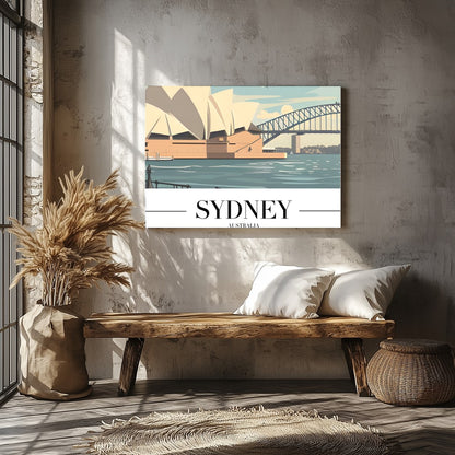 Capture the iconic beauty of Sydney with this stunning artwork featuring the Opera House and for Veranda