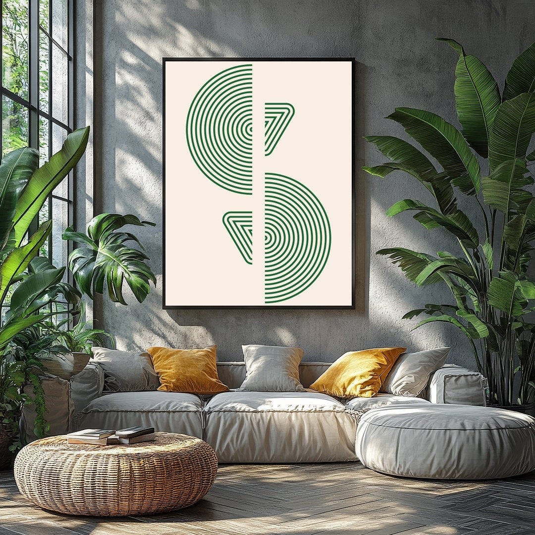 This captivating piece features intricately designed concentric circles that exude a sense of calm for Balcony