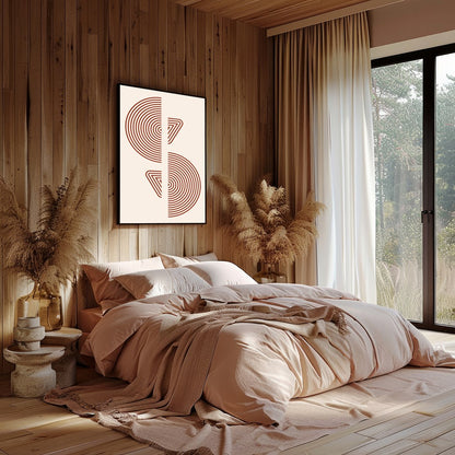 Immerse yourself in the captivating symmetry of 'Symmetrical Echoes,' a modern masterpiece for Bedroom