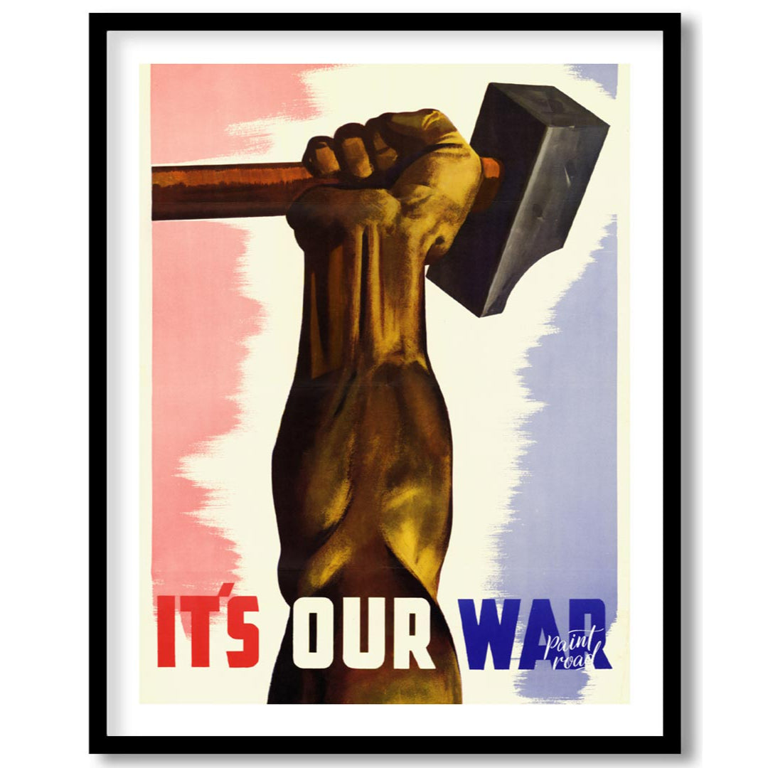 This enigmatic poster features the fragmented text "T5 OURWAR Atenatic," with disjointed lettering … for space