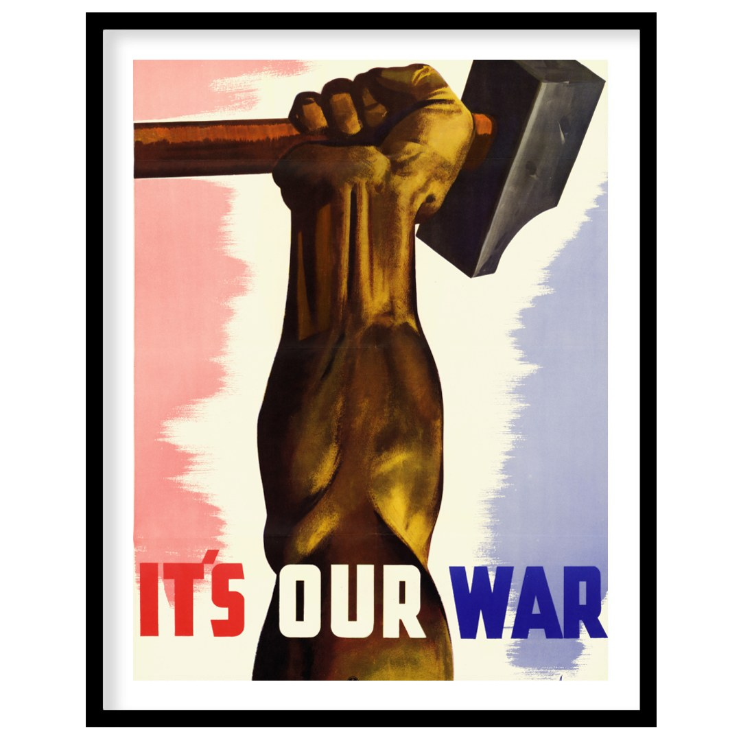 This enigmatic poster features the fragmented text "T5 OURWAR Atenatic," with disjointed lettering … for space