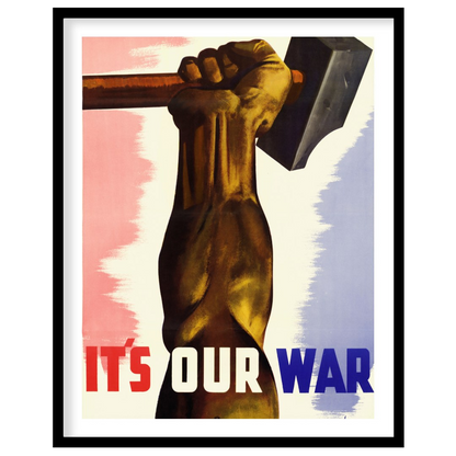 This enigmatic poster features the fragmented text "T5 OURWAR Atenatic," with disjointed lettering … for space