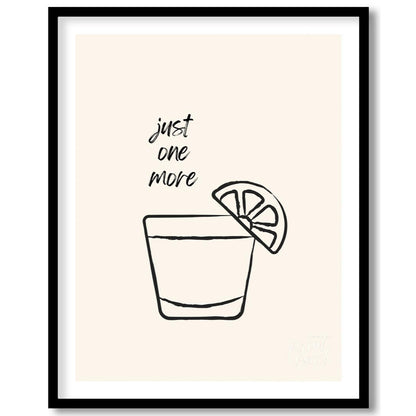 A minimalist line art illustration featuring a shot glass filled with tequila and garnished with a … for room