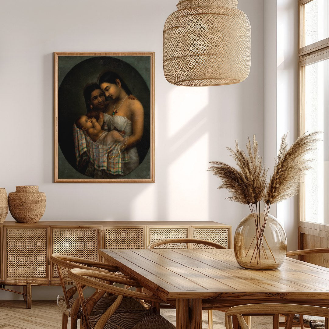 Experience the profound bond of motherhood captured in this exquisite artwork. Featuring a tender for Extra Kitchen
