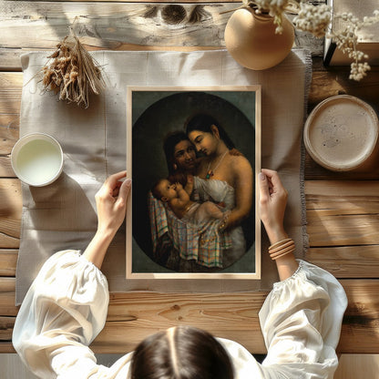 Experience the profound bond of motherhood captured in this exquisite artwork. Featuring a tender for Kitchen