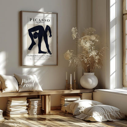 This elegant exhibition poster advertises “PICASSO THE ACROBAT / Un Demi Siècle de Livres Illustres… for living room
