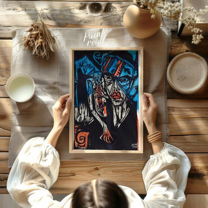 The Agonies of Love" by Ernst Ludwig Kirchner is a powerful woodcut that delves into the complex an… for other