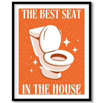 The Best Seat Painting at The Best Seat buy online at Paint Road featuring bathroom decor bathroom sign and clean toilet