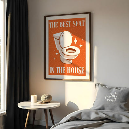 The Best Seat Painting at The Best Seat buy online at Paint Road featuring bathroom decor bathroom sign and clean toilet