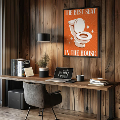 The Best Seat Painting at The Best Seat buy online at Paint Road featuring bathroom decor bathroom sign and clean toilet