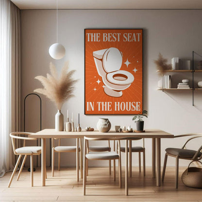The Best Seat Painting at The Best Seat buy online at Paint Road featuring bathroom decor bathroom sign and clean toilet