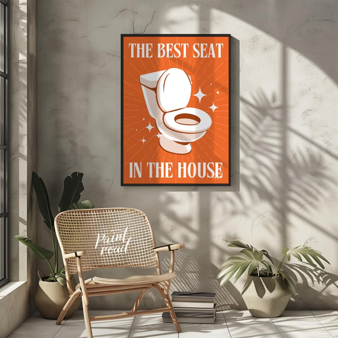 The Best Seat Painting at The Best Seat buy online at Paint Road featuring bathroom decor bathroom sign and clean toilet