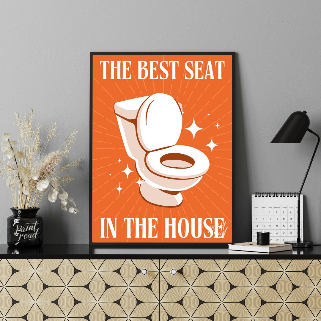 The Best Seat Painting at The Best Seat buy online at Paint Road featuring bathroom decor bathroom sign and clean toilet