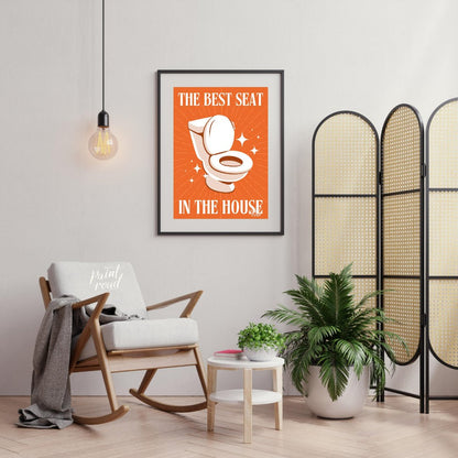 The Best Seat Painting at The Best Seat buy online at Paint Road featuring bathroom decor bathroom sign and clean toilet