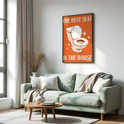 The Best Seat Painting at The Best Seat buy online at Paint Road featuring bathroom decor bathroom sign and clean toilet