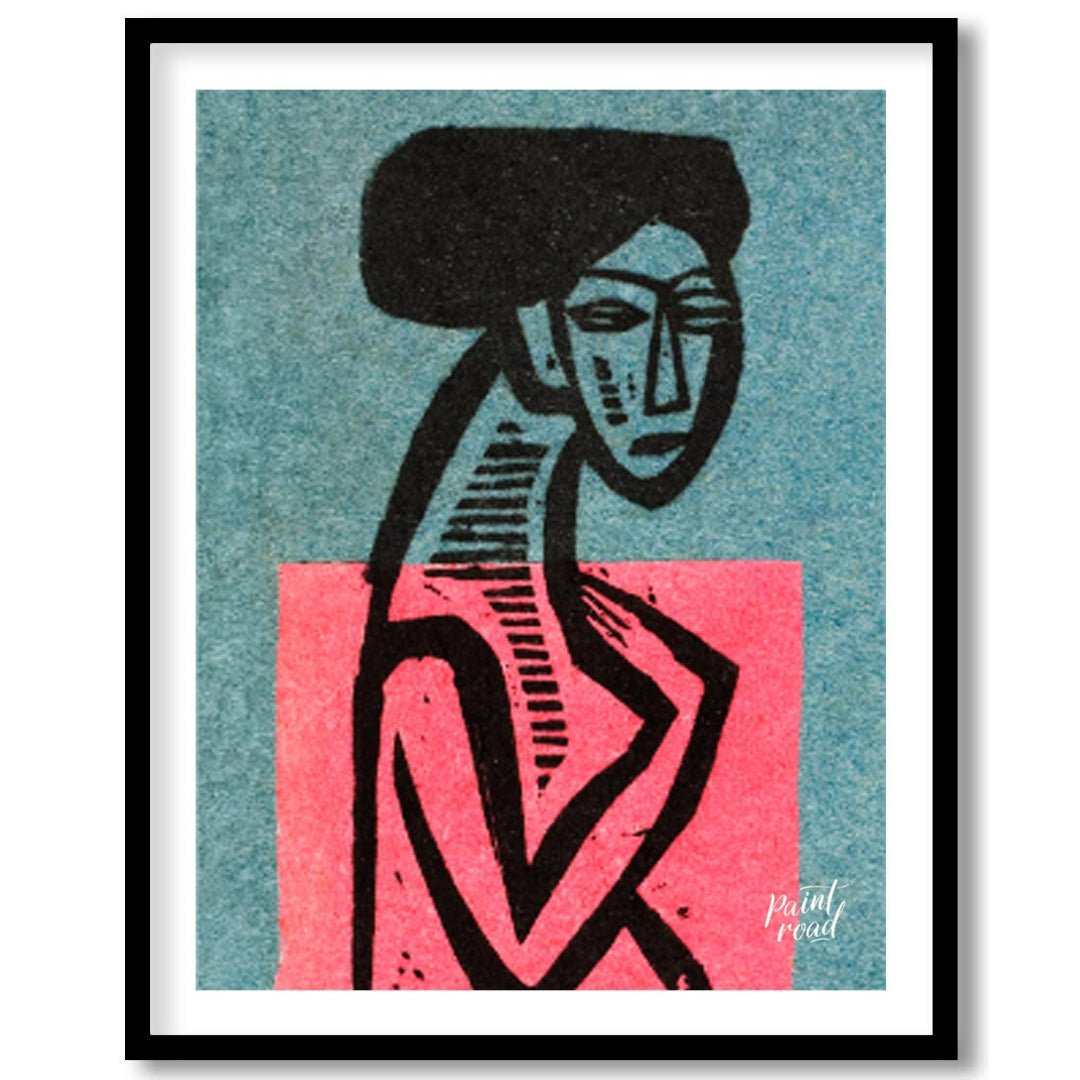 This artwork is a striking woodcut likely associated with the German Expressionist art group “Die B… for other