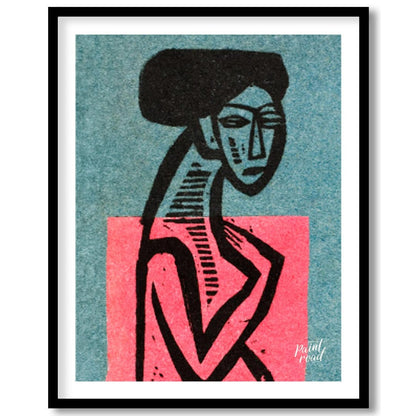 This artwork is a striking woodcut likely associated with the German Expressionist art group “Die B… for other