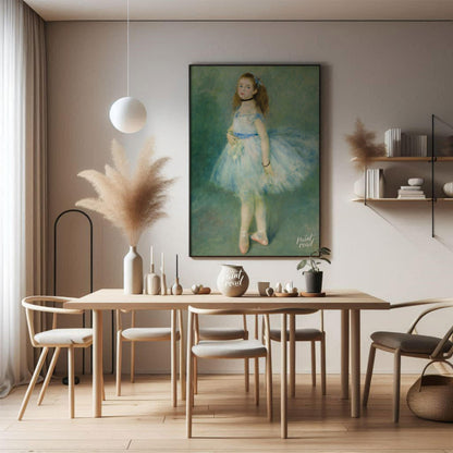 "This painting by Pierre-Auguste Renoir, titled ""The Dancer,"" captures the youthful grace and ele… for dining room