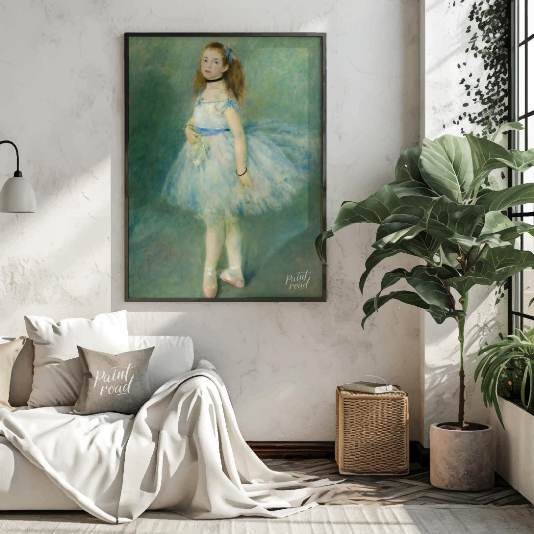 "This painting by Pierre-Auguste Renoir, titled ""The Dancer,"" captures the youthful grace and ele… for living room