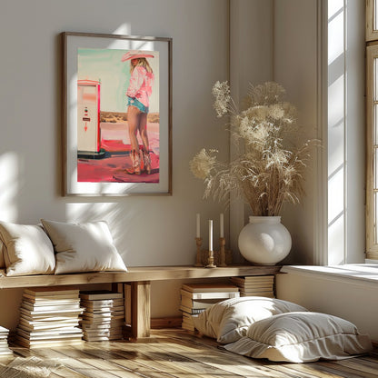 Step into a world of juxtaposition with 'The Desert Cowboy: Neon Dreams.' This artwork captures a for lovely-house