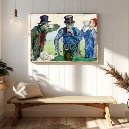 Experience the charm of 'The Drinkers,' a whimsical impressionist piece that captures a lively for Hallway