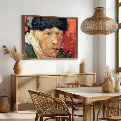 This striking artwork captures the essence of introspection and contemplation. The figure, with for Dining