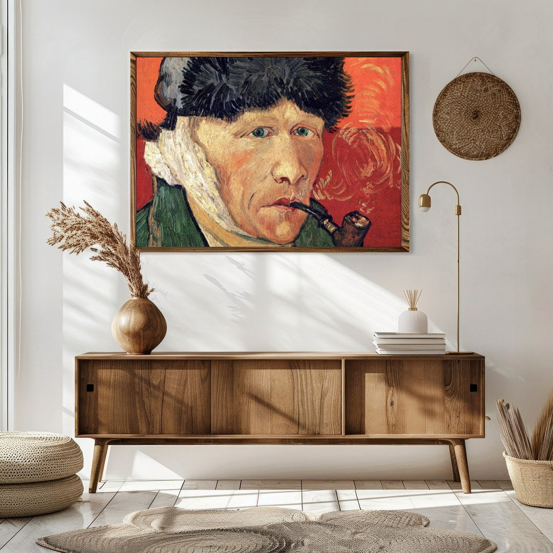 This striking artwork captures the essence of introspection and contemplation. The figure, with for Sitting Area