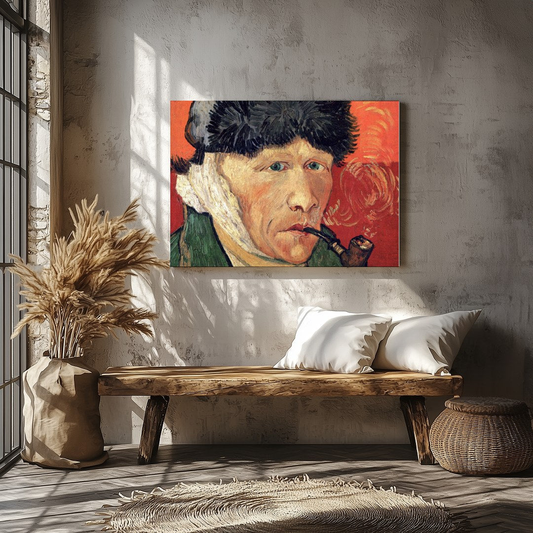 This striking artwork captures the essence of introspection and contemplation. The figure, with for Veranda