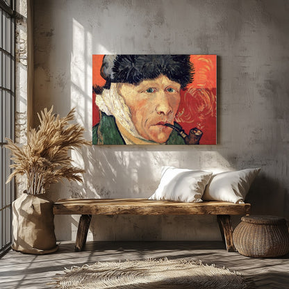 This striking artwork captures the essence of introspection and contemplation. The figure, with for Veranda