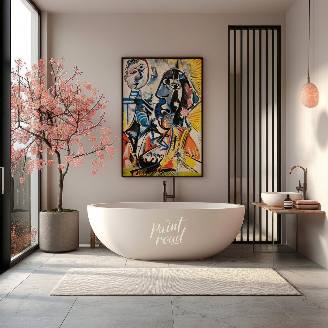 This striking painting by Pablo Picasso, often referred to as a “Musketeer” piece, exemplifies his … for bathroom