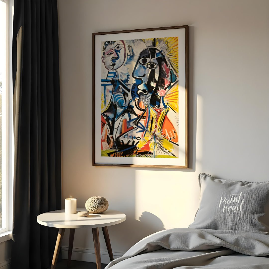 This striking painting by Pablo Picasso, often referred to as a “Musketeer” piece, exemplifies his … for bedroom