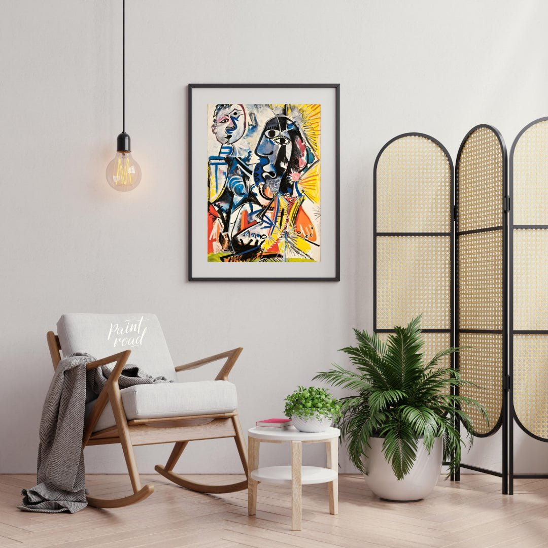 This striking painting by Pablo Picasso, often referred to as a “Musketeer” piece, exemplifies his … for living room