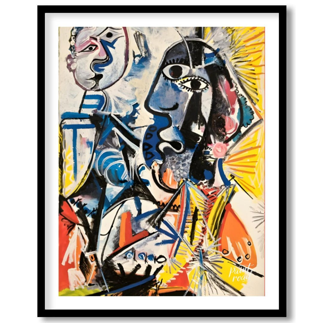 This striking painting by Pablo Picasso, often referred to as a “Musketeer” piece, exemplifies his … for room