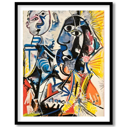 This striking painting by Pablo Picasso, often referred to as a “Musketeer” piece, exemplifies his … for room