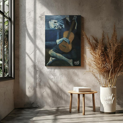Pablo Picasso’s “The Old Guitarist,” painted between 1903 and 1904, is one of the most iconic and p… for living room