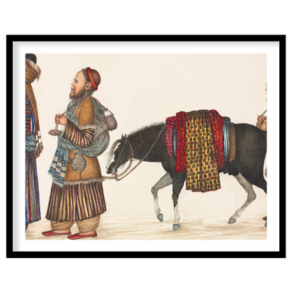 This captivating artwork captures a scene from the historic Silk Road, showcasing a caravan for lovely-house