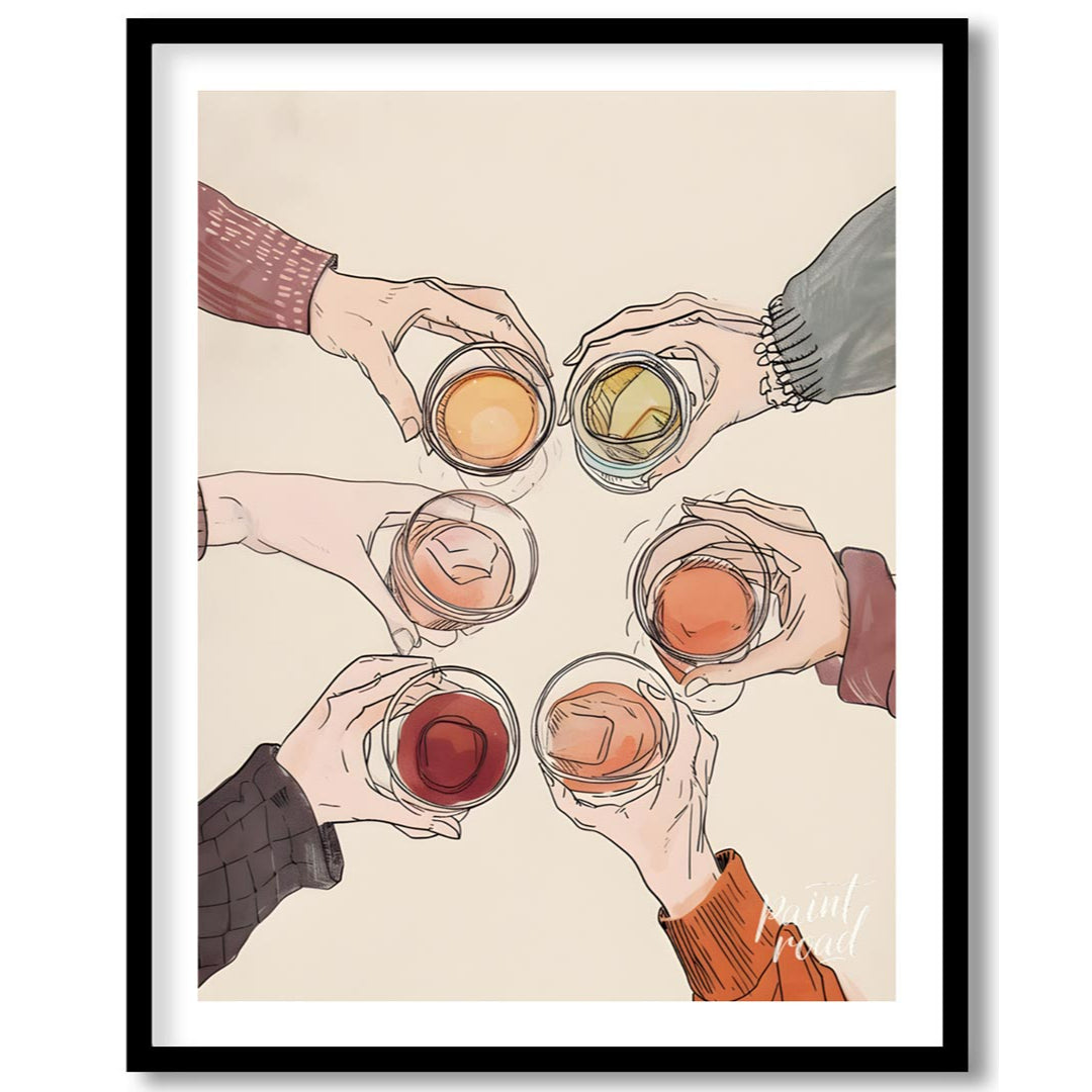 A vibrant still life painting captures the essence of spring. A glass of wine rests on a table ador… for lovely house