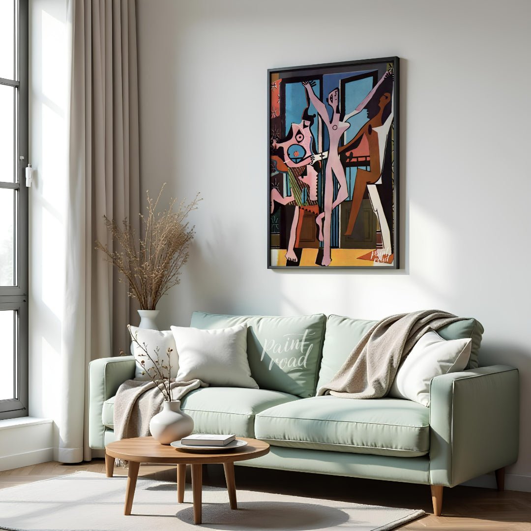 Pablo Picasso’s “The Three Dancers” is a powerful and unsettling work that captures a moment of int… for living room