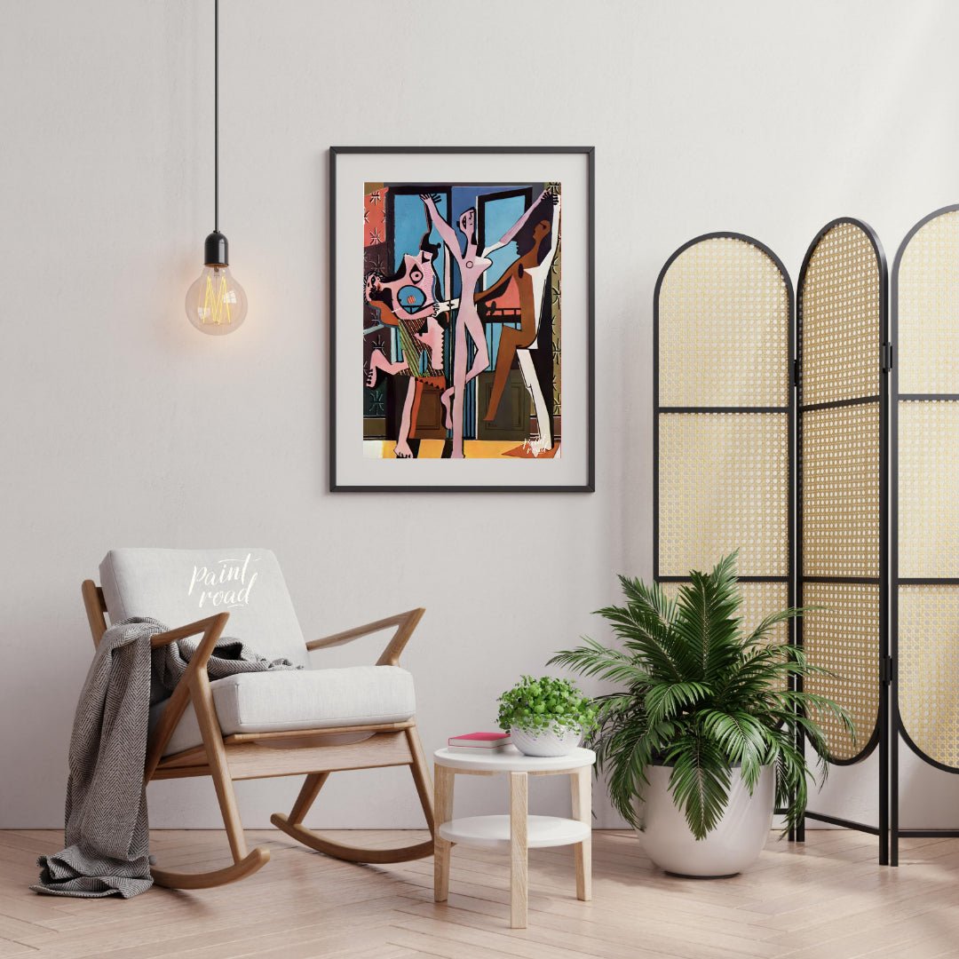 Pablo Picasso’s “The Three Dancers” is a powerful and unsettling work that captures a moment of int… for living room