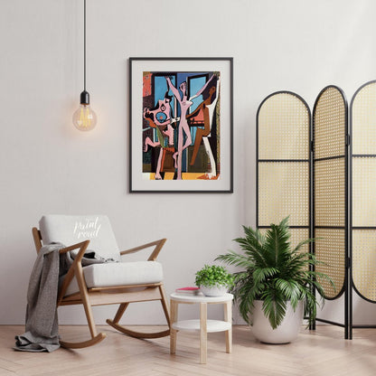 Pablo Picasso’s “The Three Dancers” is a powerful and unsettling work that captures a moment of int… for living room